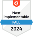 Agorapulse Most Implementable Fall 2024 on g2