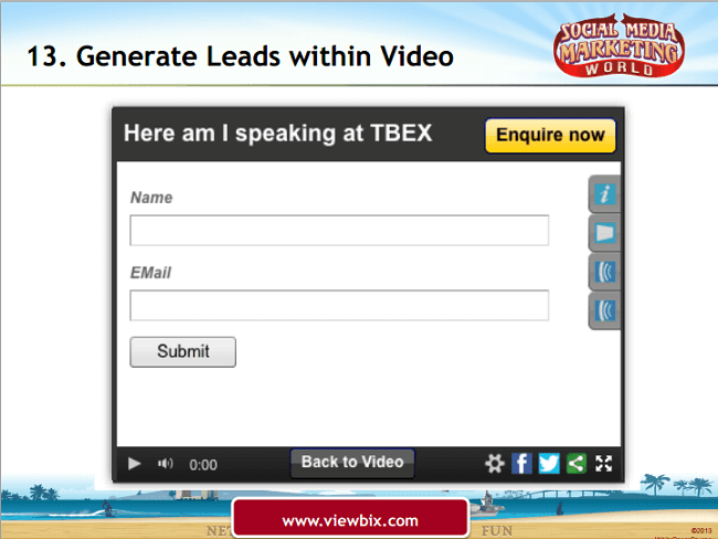 generate leads within video