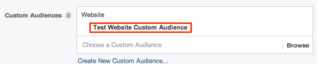 Loading Website Custom Audience on Ads Manager.