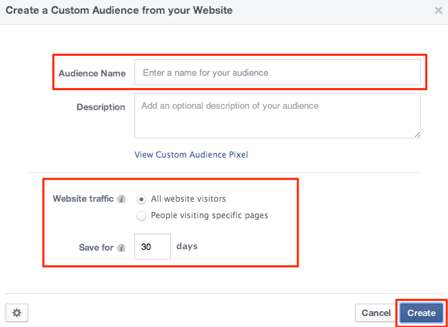 Create a Custom Audience from your Website
