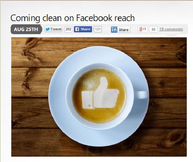coming clean on Facebook reach