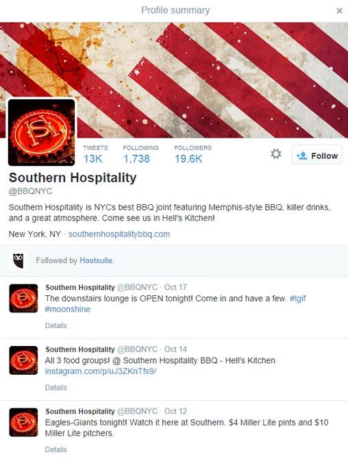 southern hospitality profile