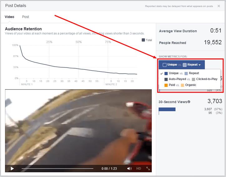 Facebook videos insights 2