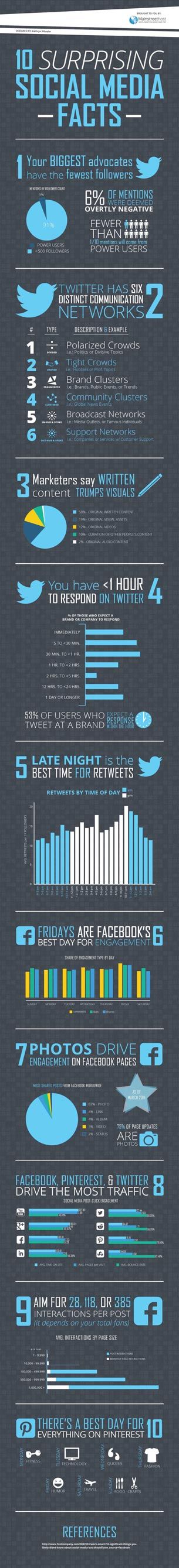 10 Surprising Social Media Facts Infographic
