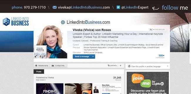 Viveka von Rosen LinkedIn