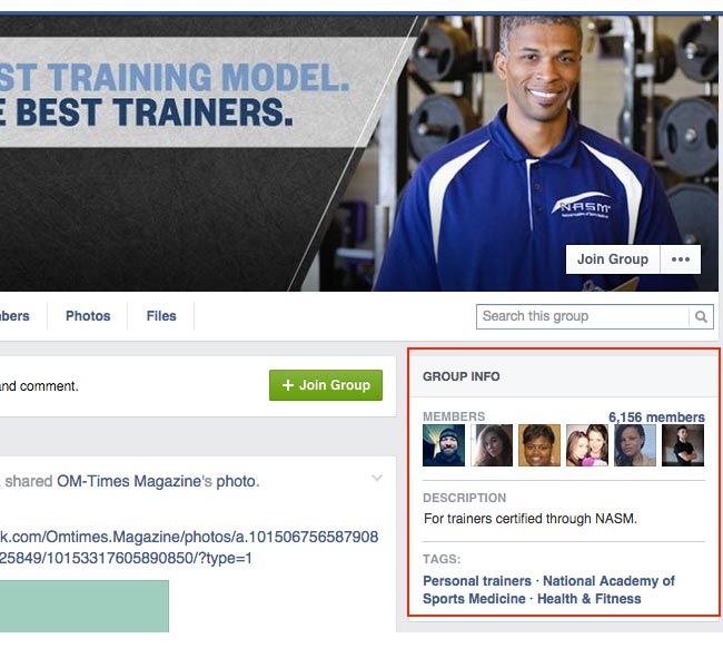 Professional Group for personal trainers