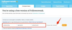 compare twitter accounts with followerwonk