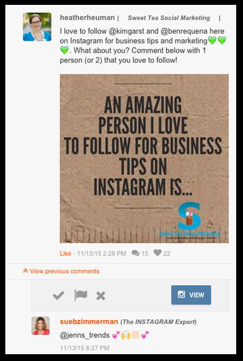 This Instagram post includes the mention of influencers within the social media marketing space.