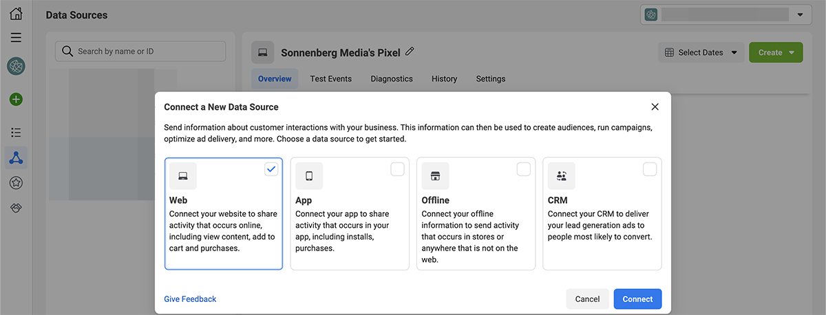 facebook ad data sources