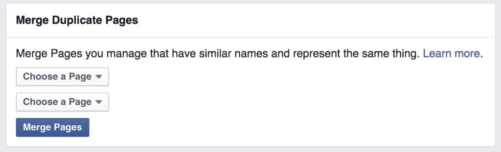 Merging two Facebook pages you own starts here! https://www.facebook.com/pages/merge