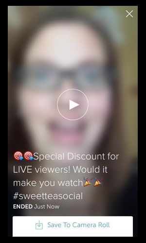 @HeatherHeuman uses in title that she has special offer for LIVE viewers