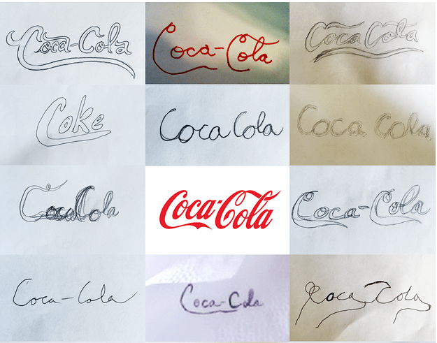 cocacola brand sketch of logo