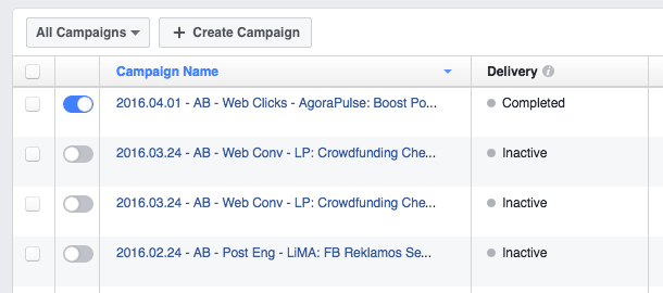Best way to name Facebook ad campaigns to save time