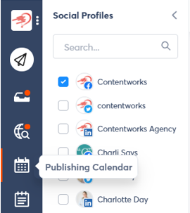 screenshot of social profiles on agorapulse