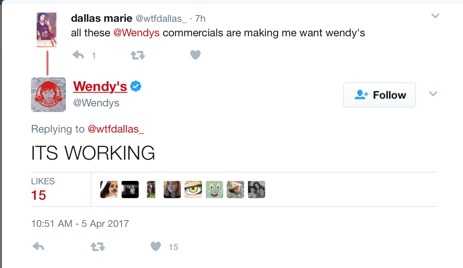 Wendy's on Twitter