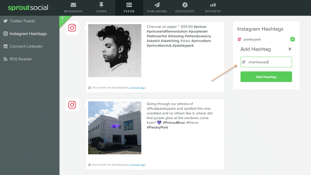 sprout social instagram hashtag