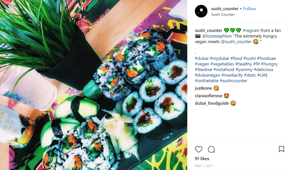 sushi repost on instagram