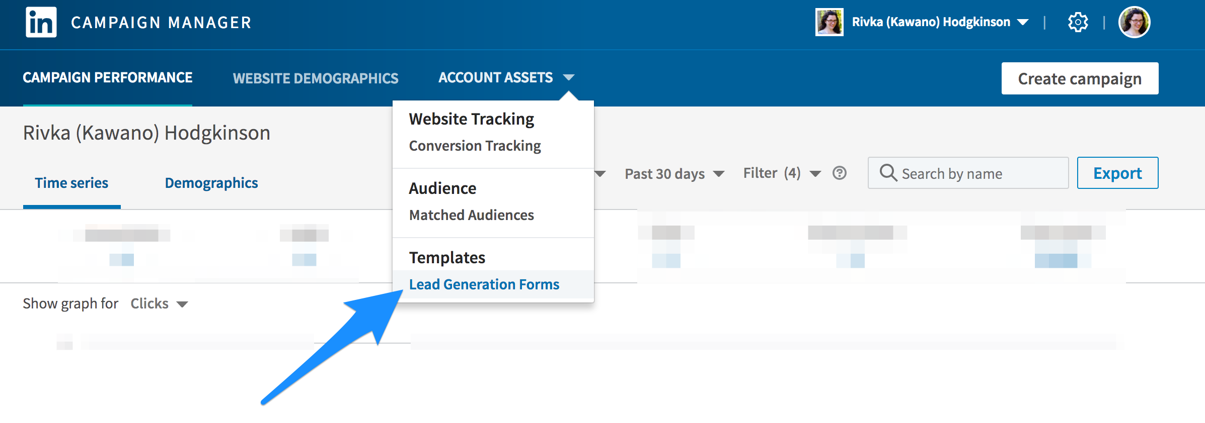 How to create a LinkedIn Lead Ad -- screenshot step 1