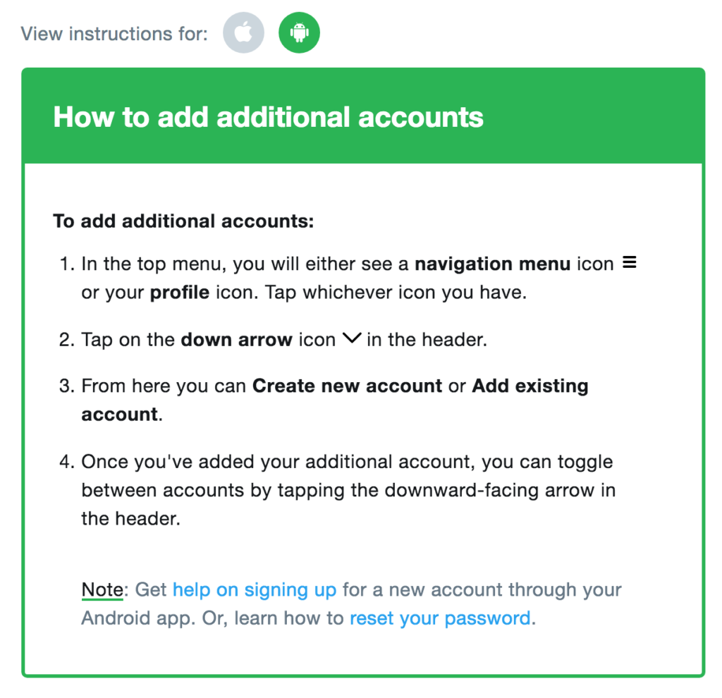 How to add multiple twitter accounts for Android