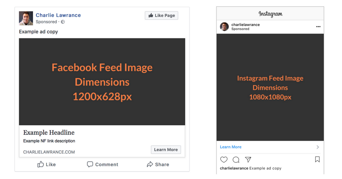Facebook Instagram Feeds Image Dimensions