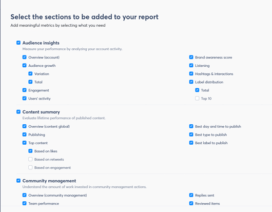 social media channel reports by agorapulse