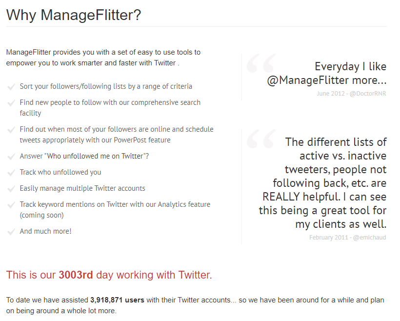 social quant alternatives-- manageflitter