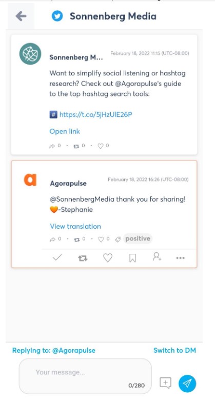 saved replies social media management on the go