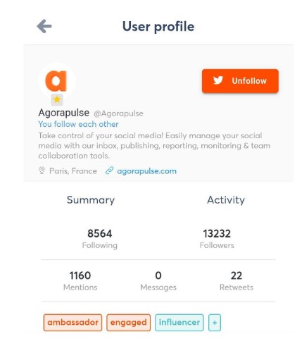 user profile social media app