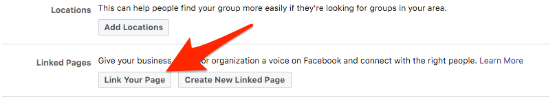 delete a Facebook Group-- link your Facebook group to your Facebook page