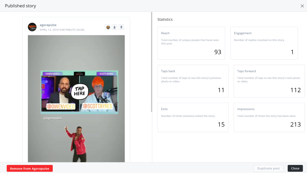 instagram stories detail metrics