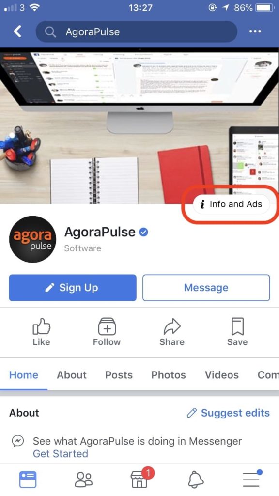 Ad Transparency Mobile View
