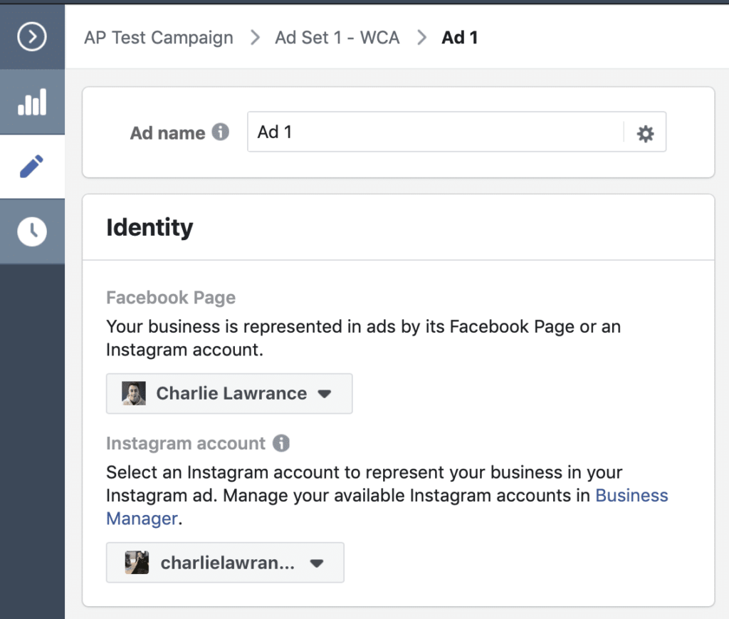 Facebook ad campaigns - Ad Identity