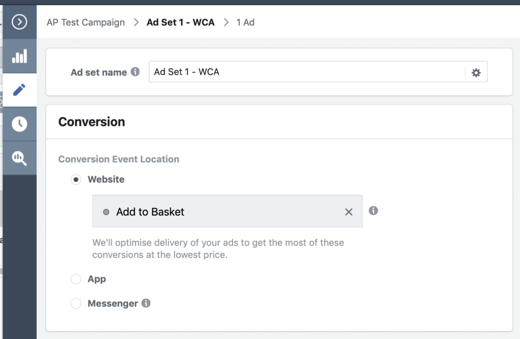 Facebook ad campaigns ATC