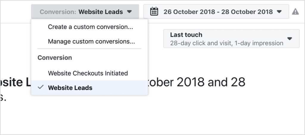 conversino for facebook attribution