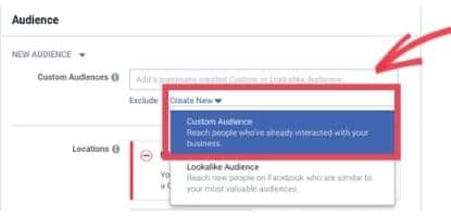 Facebook targeting campaign