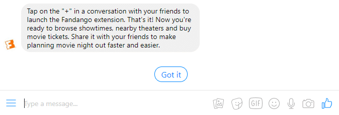 facebook messenger chatbot example 2