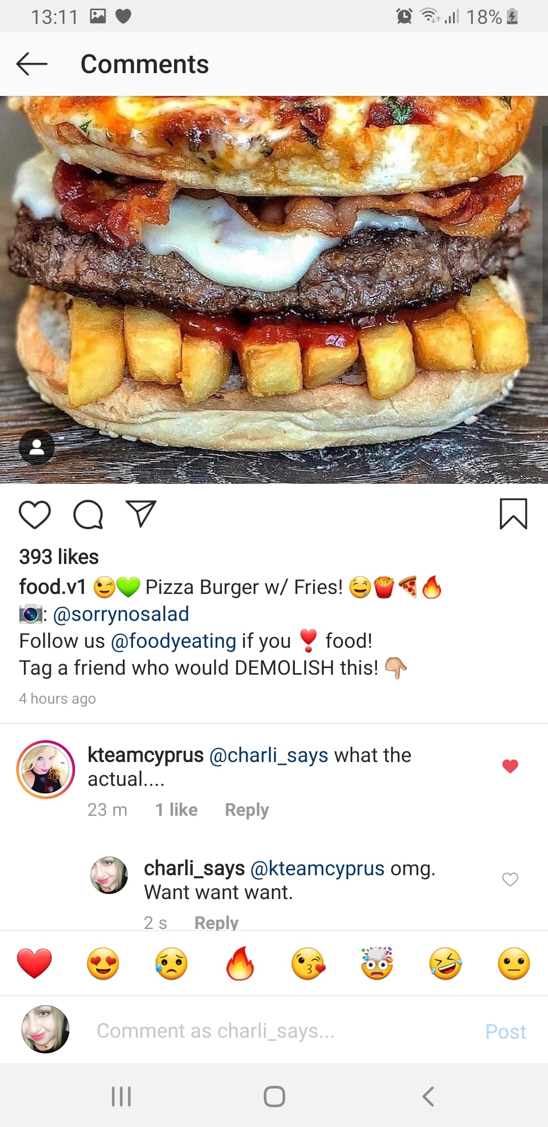 instagram content food examples