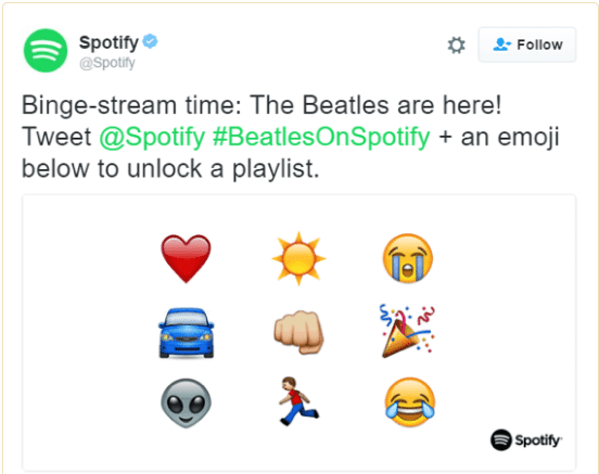 emojis on social for spotify