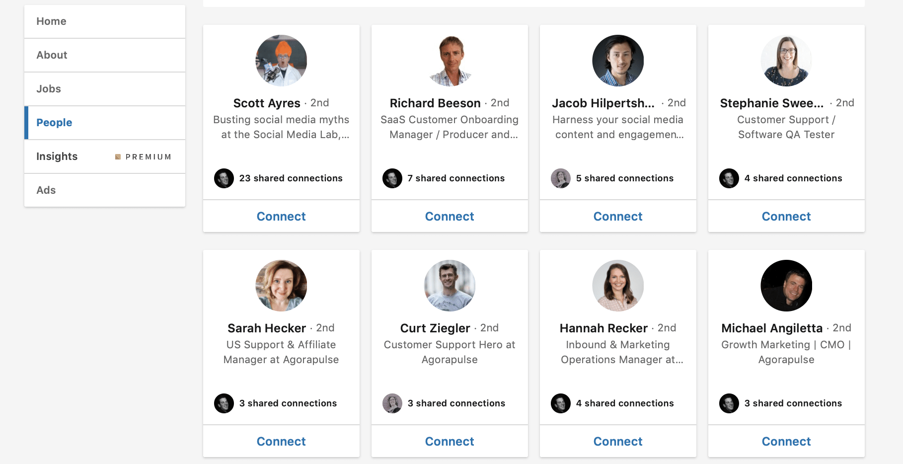 LinkedIn community management -- screenshot linkedin