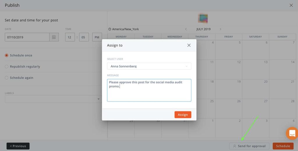 Collaborate on social media with an approval workflow