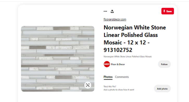 example of floor & decor's boards for pinterest for business