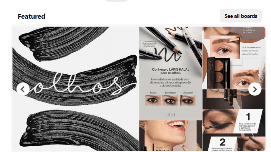 how a makeup company uses pinterest for business