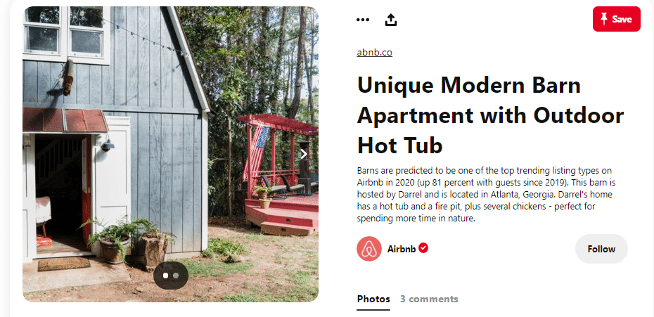 how airbnb does pinterest marketing