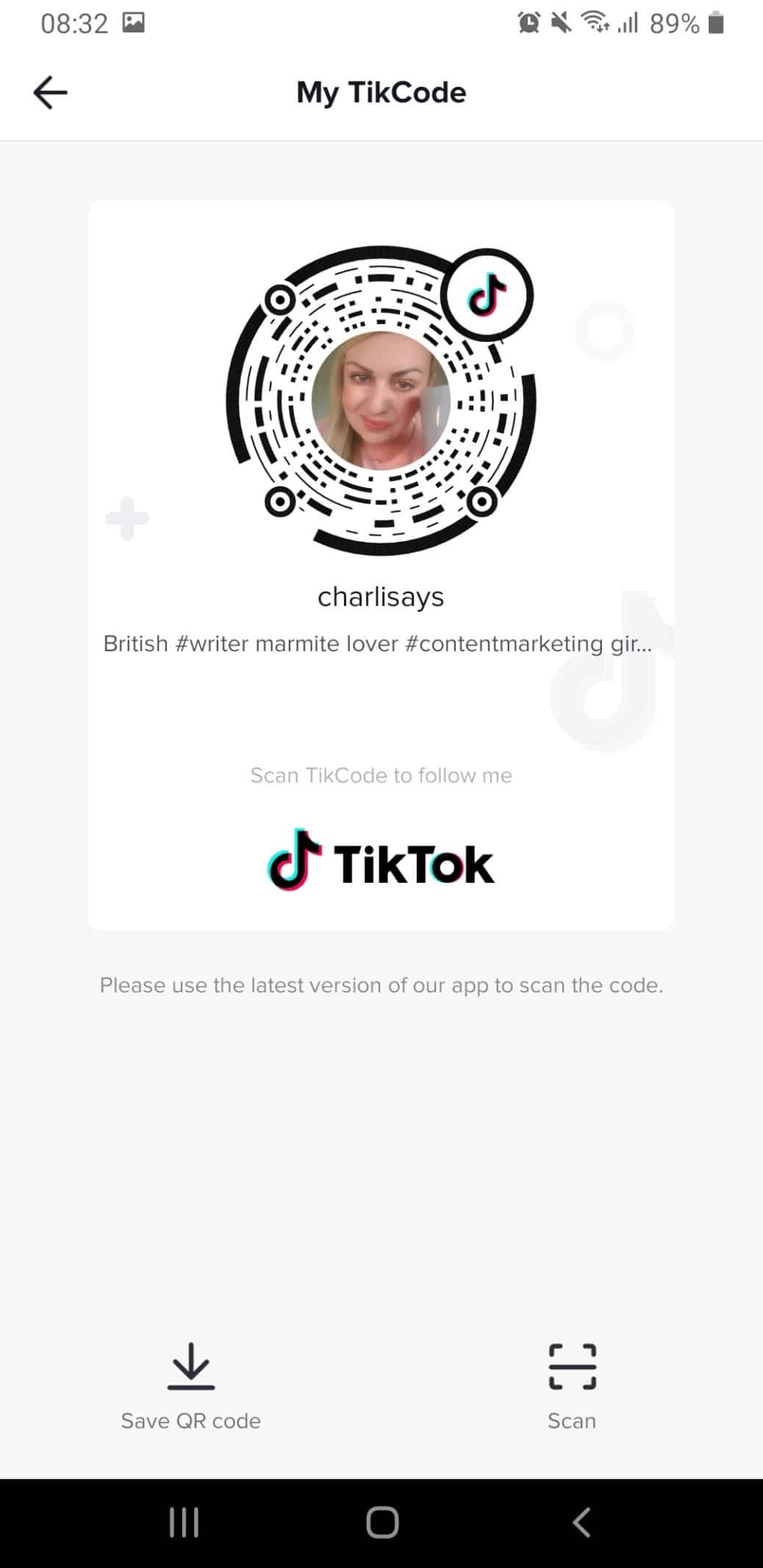 charli says tiktok marketing account