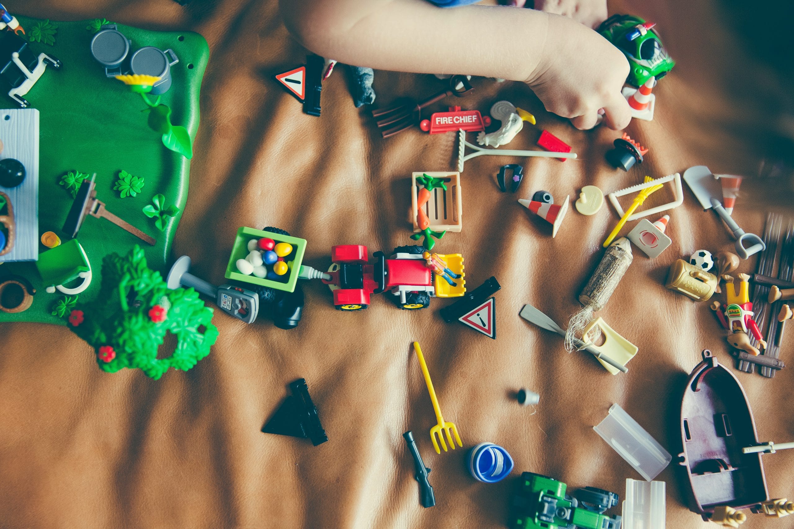 toys to keep a younger child busy during a parent's remote conference work call
