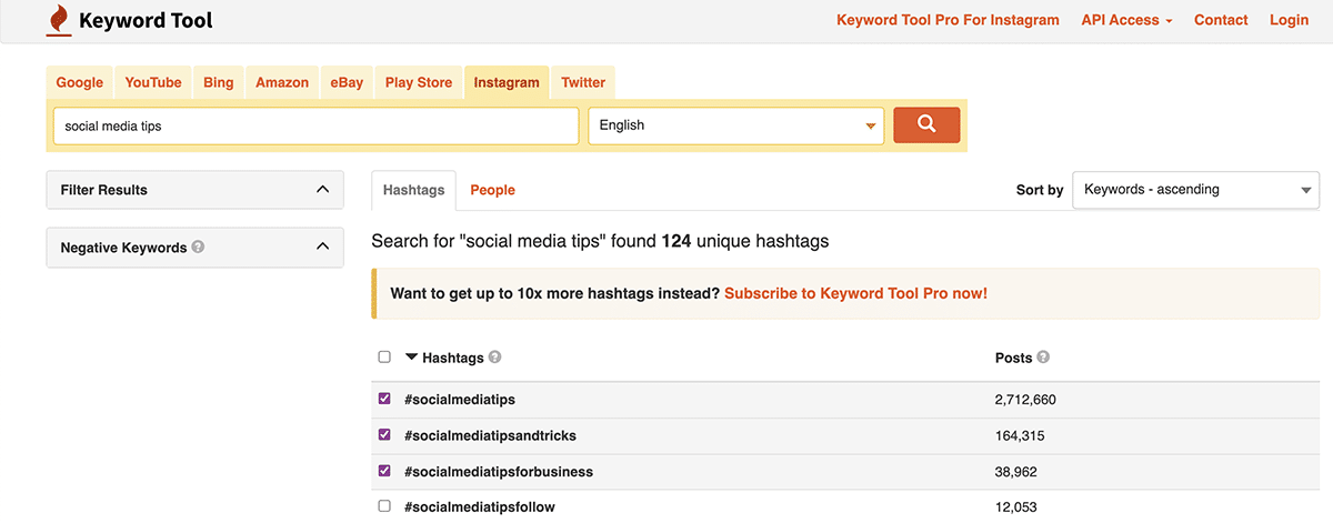 hashtag search tool