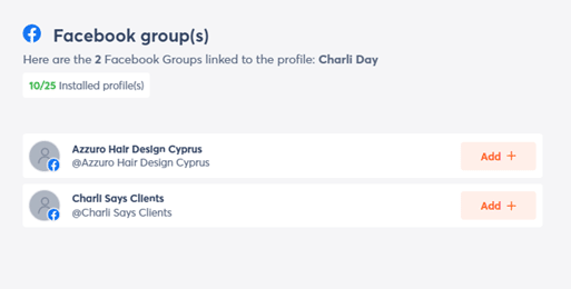 select facebook groups