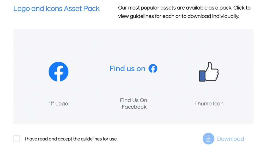 Facebook brand icons