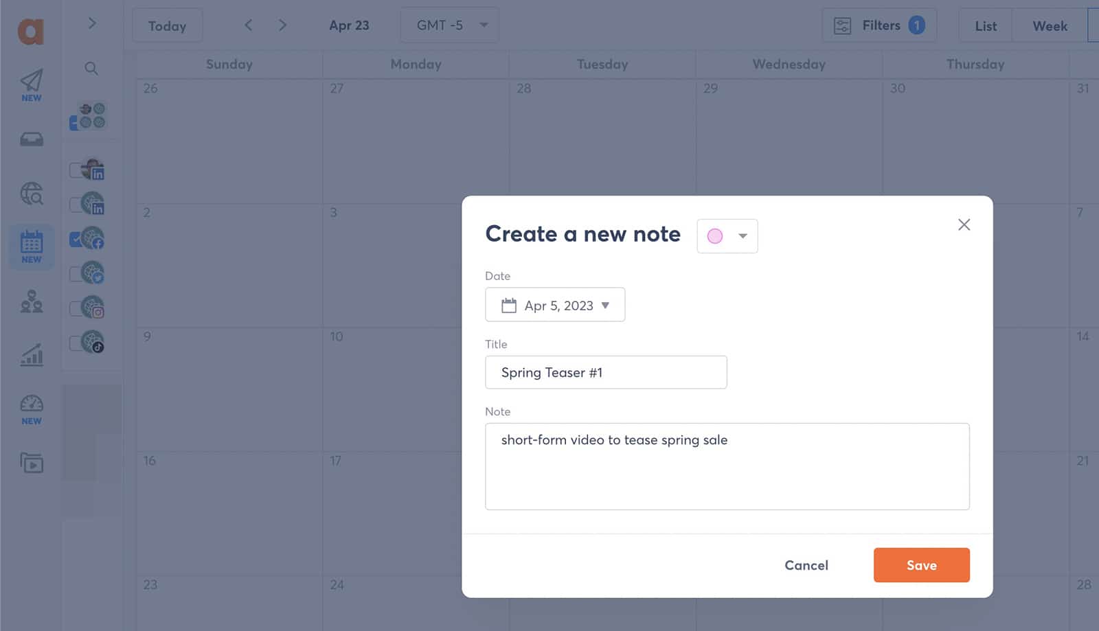 create a new note workflow
