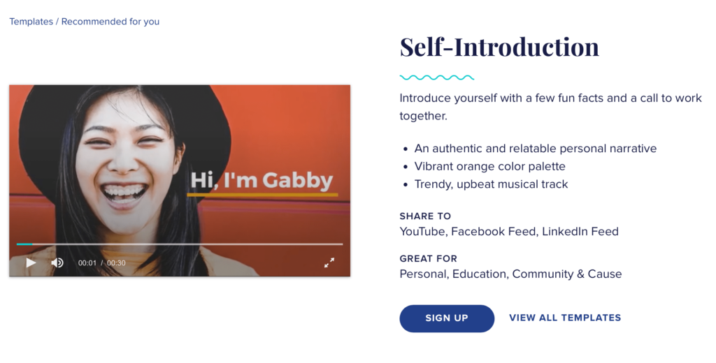 self introduction instagram management template